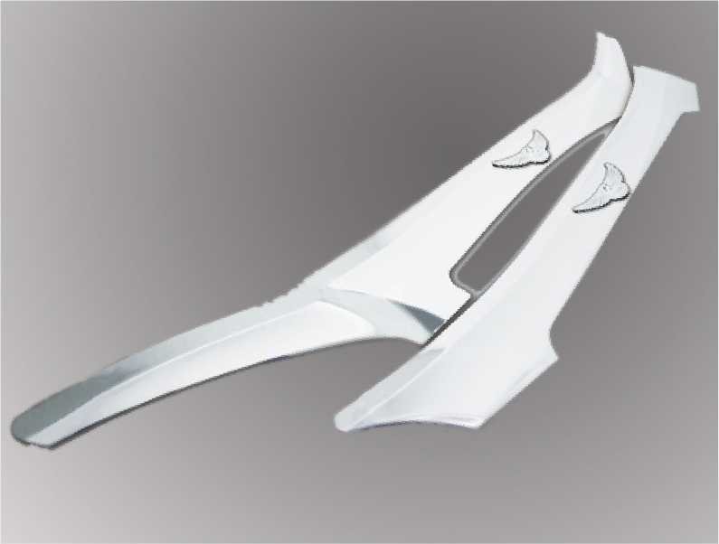 [D537] MOLDURA DE CAPOT CROMO (1PCS)